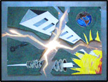 Functional Wall Art with custom lighting. The piece is called Space Lightning and it is a painting on custom metal enclosure with working light. Art function studio manufactures creative lighting displays & specialty lighting for your home or business. These lighting displays are custom made and manufactured to your specifications. Greg Rosenwald is the owner and operator of Art Function studio. Greg will travel at least 200 miles to meet with you. Art Function Studio is located in Rydal Pa 19046. Some areas covered by Art Function Studio are Pennsylvania, New York, New Jersey, Delaware, Maryland and Virginia. Local areas include: Philadelphia PA, Rydal Jenkintown Meadowbrook in 19046, Bryn Athyn Bethayres Huntingdon Valley 19006, 10953 Feasterville-Trevose, 19001 Abington-Roslyn, 18966 Southampton, 19020 Bensalem, 19040 Hatboro, 19090 Willow Grove Horsham, and on the main line Bryn Mawr, Wynnewood, Villanova, Wayne. 